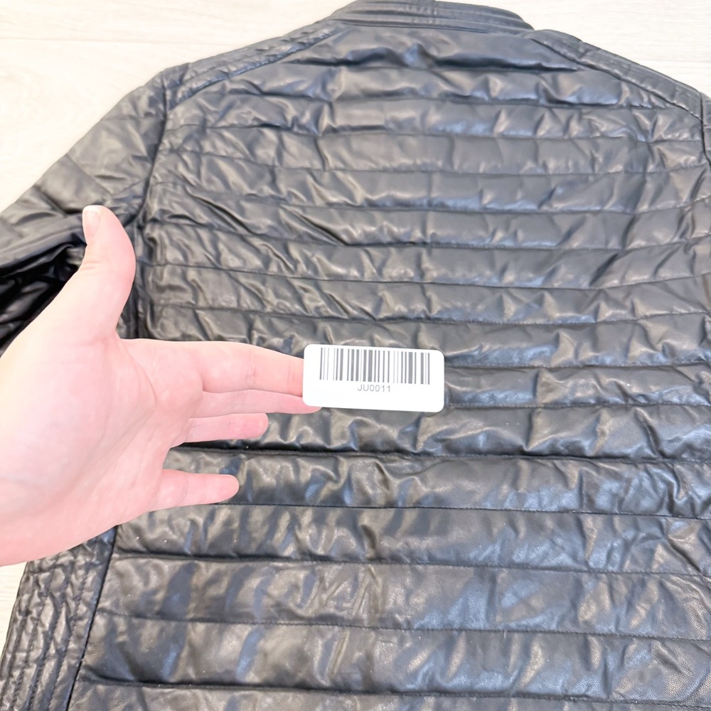 Moncler full leather Quilted Jacket Size 1 (Fits more like Size Small) JU0011 - Picture 15 of 15